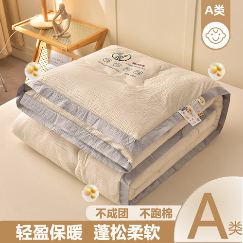 A类大豆纤e维被子泡泡纱原棉被芯加厚冬被学生宿舍春秋被褥空调被