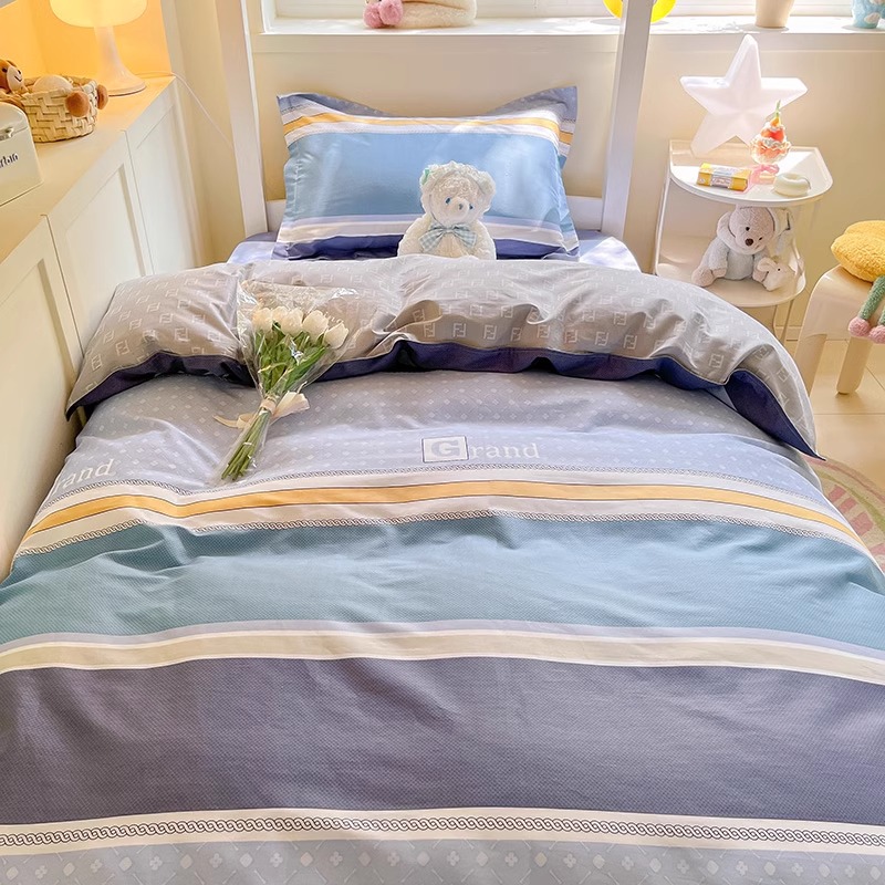 纯棉大学生宿舍床上三件套全棉床笠床单男孩寝室上下铺被套六件套