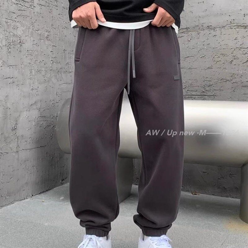 商场直发 加绒运动裤男冬季字母刺绣休闲裤加厚保暖束脚裤潮1236