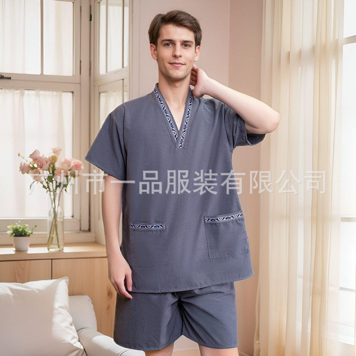 甄选档贡麻大码情侣款女款汗蒸洗汗蒸服