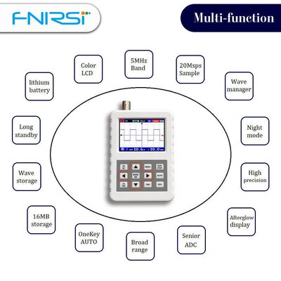 甄选DSO FNIRSI PRO 数字手持示波器 5M带宽20MSps采样率 英文版