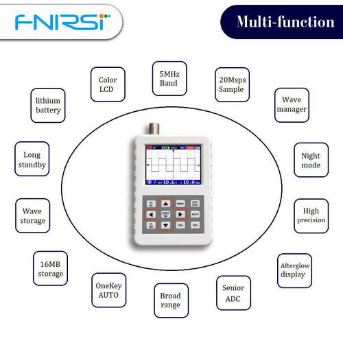 甄选DSO FNIRSI PRO 数字手持示波器 5M带宽20MSps采样率 英文版