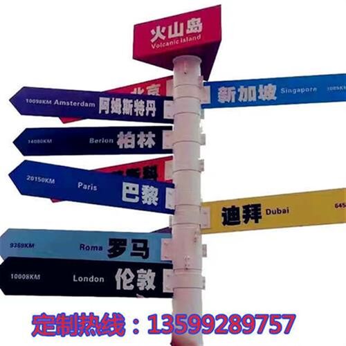 视标识分流交通路牌铁户外牌指路牌指示牌导向导广告牌艺牌景区牌