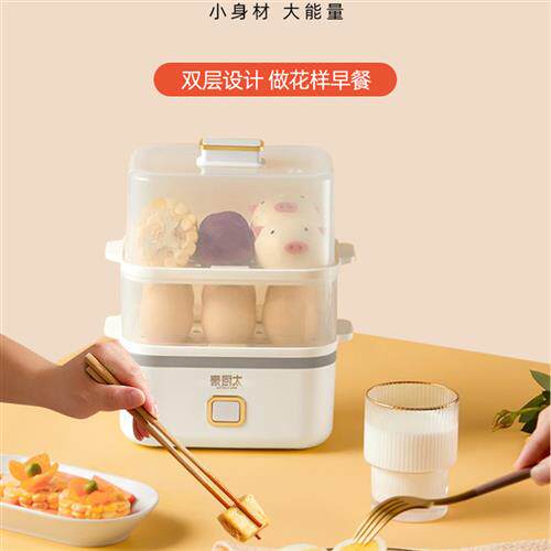 多功能煮蛋蒸蛋器自动断电家用多功能H迷你早餐机蒸鸡蛋羹包子神