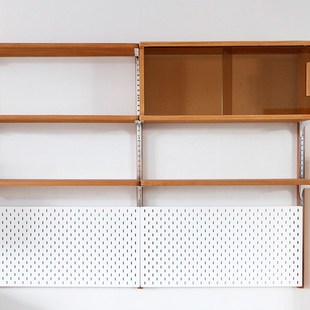 洞洞板置物架挂墙系统墙面实木层板隔板壁挂置物架墙上轨道书架