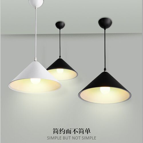 办公室led吊h灯简约现代单头餐厅网吧饭店灯具咖啡厅理发店吊灯罩
