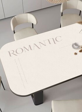 现代简约风大圆角桌垫客厅茶几防油防水防烫可裁剪pvcY桌布长方形