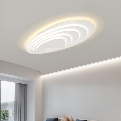 LED吸顶灯简约现代客厅u灯长方形大气卧室餐厅灯书房间家用灯具