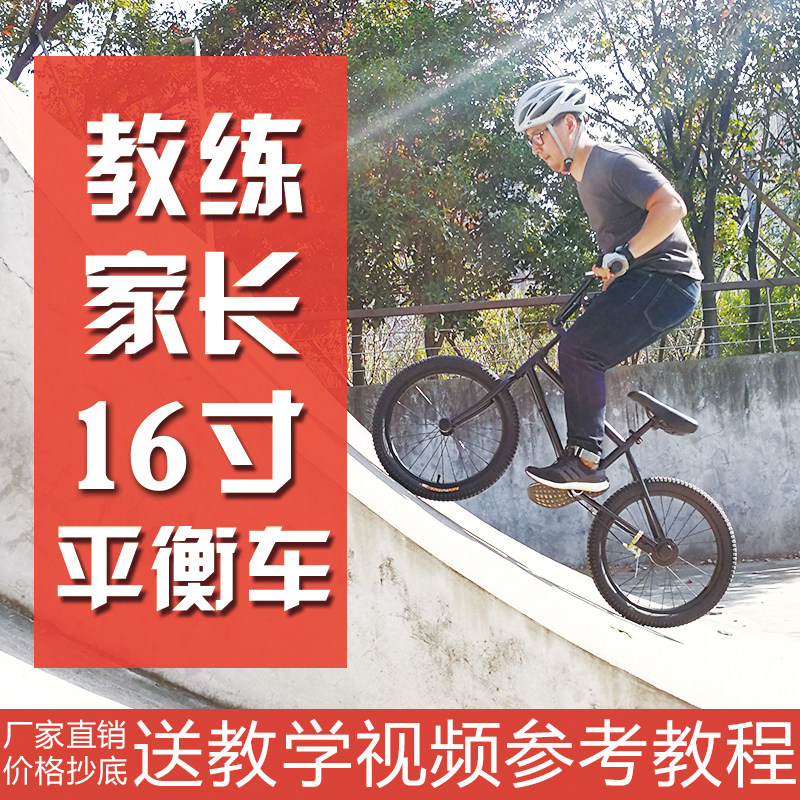 16寸平衡车教练车成人家长陪练车滑步车滑行大童轮滑U步车18寸20