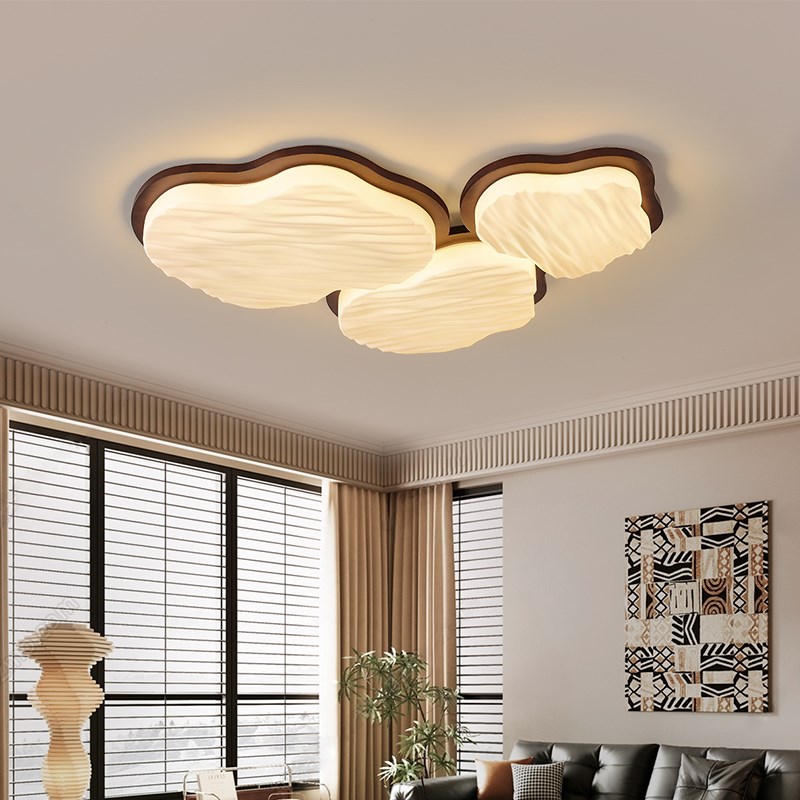 中古风客厅灯新中式全光谱护眼吸顶灯简约现代大气全屋原木大厅灯