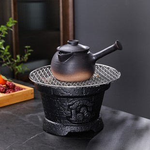 围炉煮茶室内烤茶电陶炉一套家用陶瓷煮茶器煮茶炉玻璃泡茶壶套装