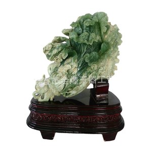 摆件礼品 玉器工艺品 厂家直发 JHYQ148岫玉白菜百财聚来