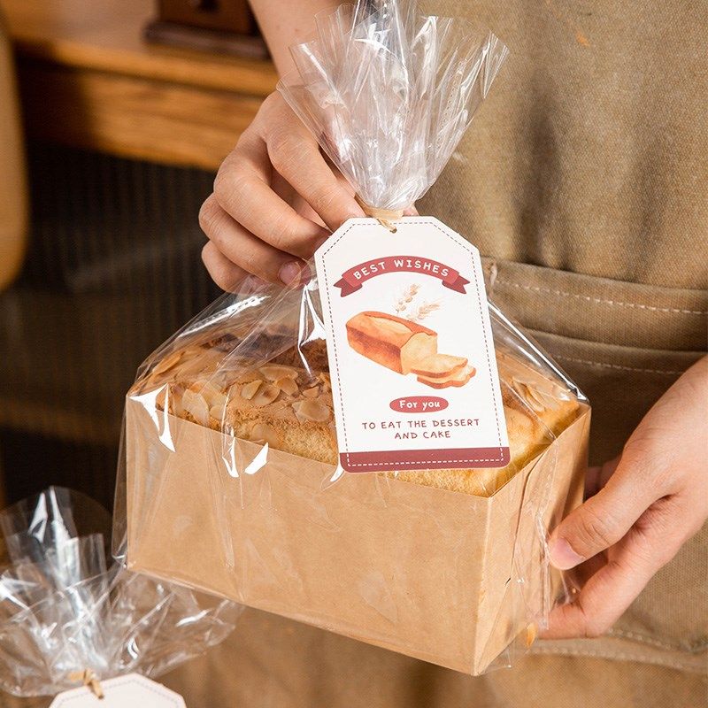 金枕蛋糕纸托包装盒袋耐高温一次性吐司纸盒烘焙袋子面包盒子模具