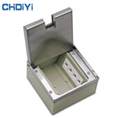 304不锈钢开启式 地板插座家用隐藏式 镶嵌五孔网络大理石地插座