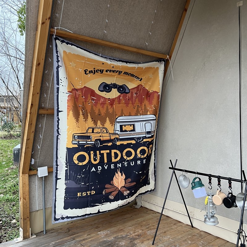 2TOE露营气氛组 氛围感up 户外风格挂布背景布美学【四角打扣升级