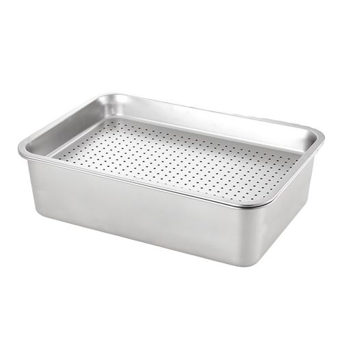 加厚加深304不锈钢长方形漏盘洗菜沥水盆过滤盆商用茶盘托盘沥油