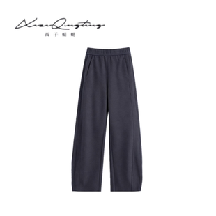 鱼九九专属 纯色弯刀加绒休闲裤 结构裤 新款 XZ73359 2025冬季