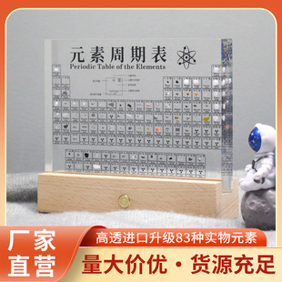 化学元素周期表实物摆件矿石标本桌面生日礼物创意儿童男孩有趣的
