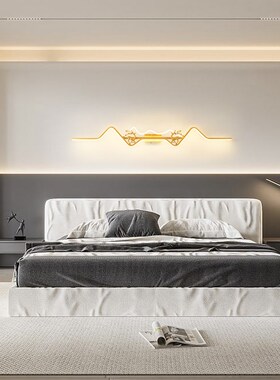 新款创意现代客厅卧室沙发电视背景墙长条装饰床头灯横款壁灯
