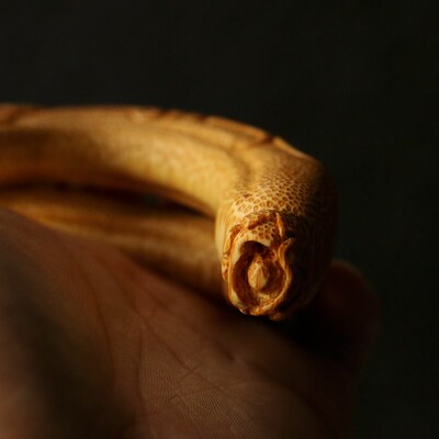 精品老师傅丝瓜竹雕丝瓜把玩小件丝丝牵挂
