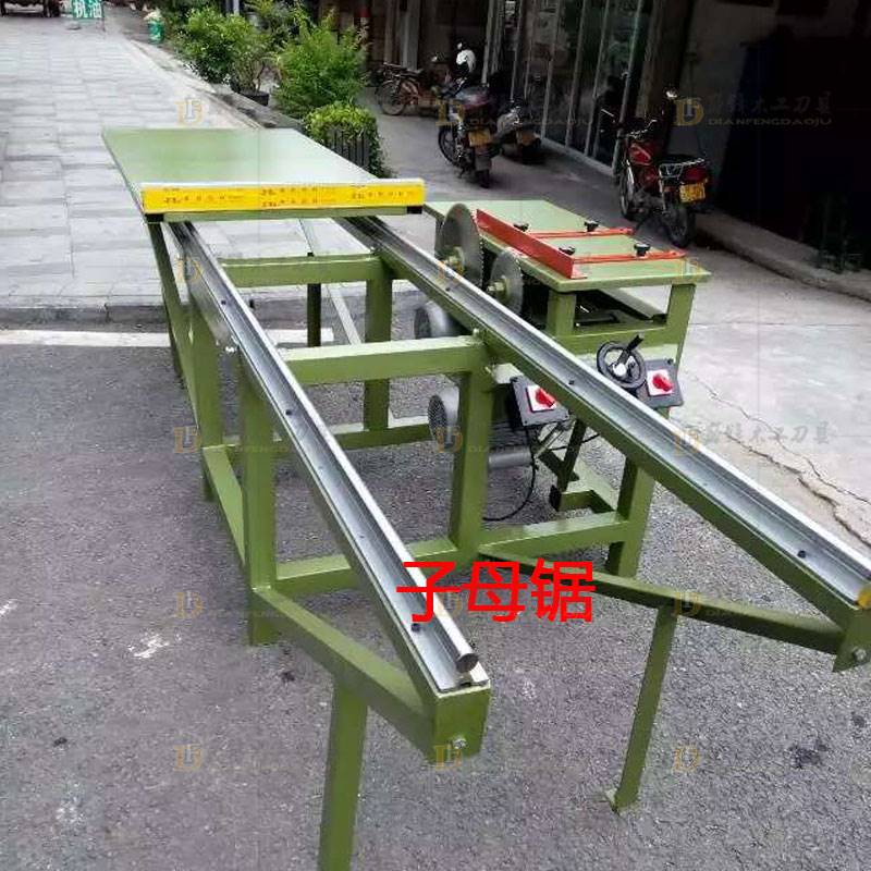 热销巅锋简易木工推台锯齐头锯小型锯床精密导轨裁板锯断料锯子母