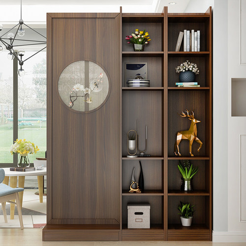 高档实木屏风隔断客厅遮挡进门客厅玄关柜办公室置物架装饰墙卧室