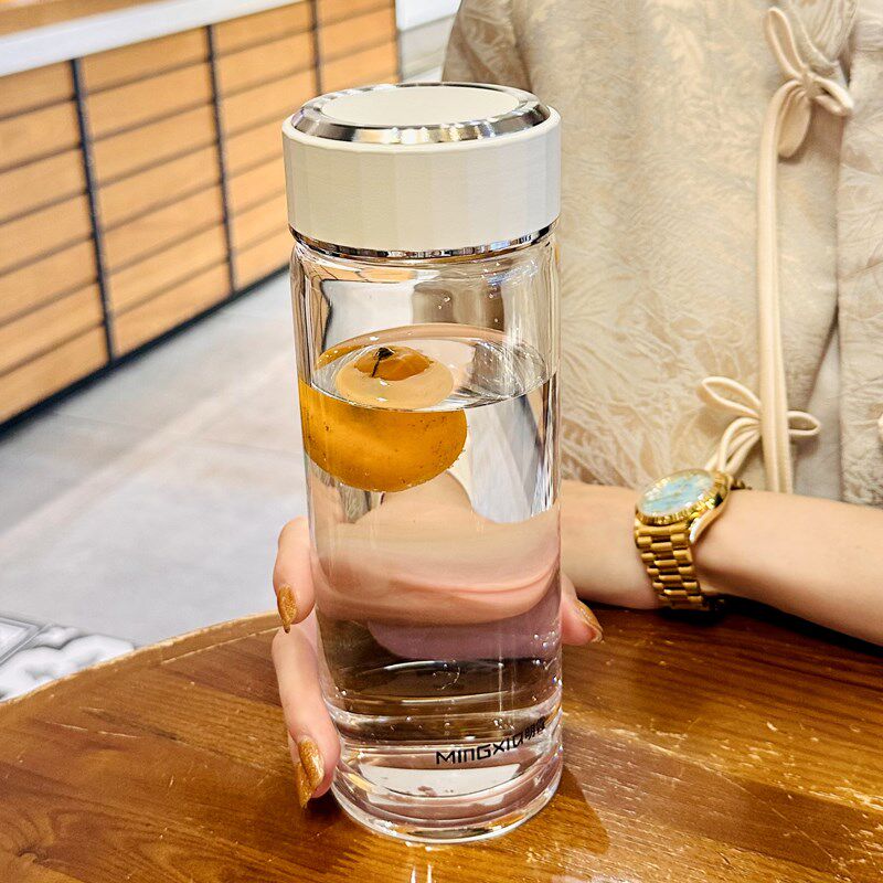 夏天杯子女新款2024高硼硅玻璃杯耐高温大容量女士高颜值喝水杯