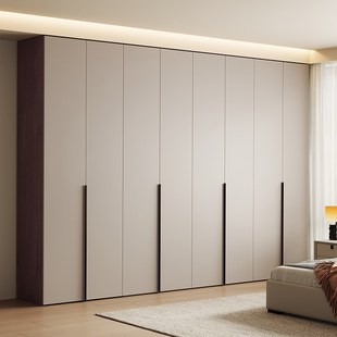 生态板衣柜家用卧室一门到顶v小户型成品柜子定制衣橱2024新款爆