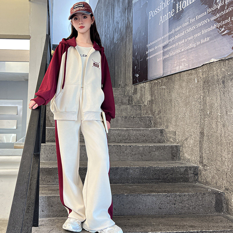 女童秋季套装2024新款儿童洋气早秋大童春秋青少年女装学生初中生