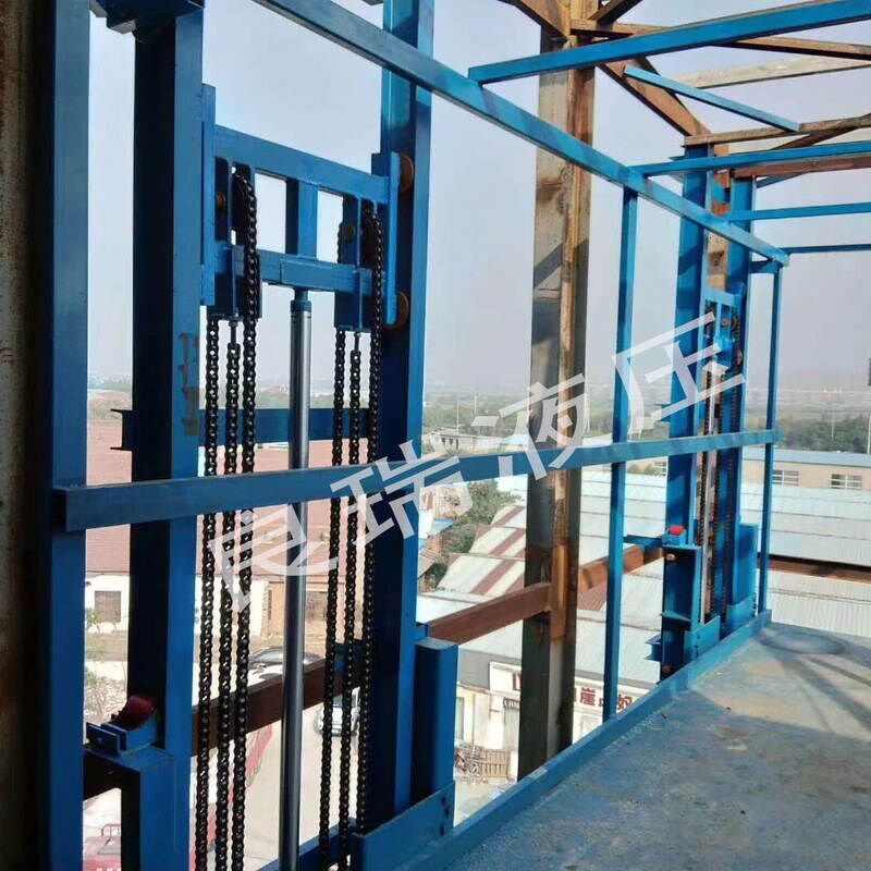 现货货梯升降机液压防坠落导轨式厂房F双轨平台简易货物电梯传菜