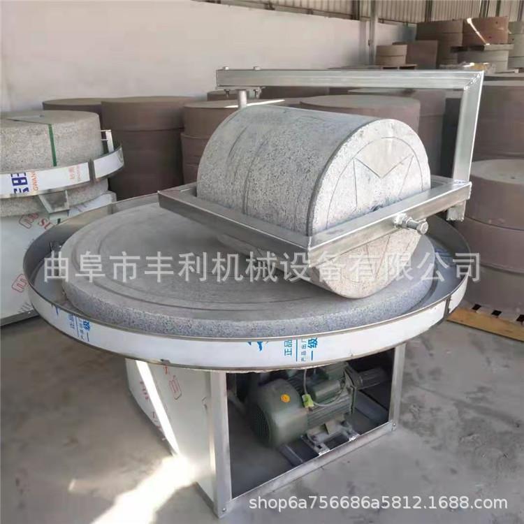 园林观赏手推式石碾机60型全麦面粉石磨电动双辊单辊石碾子