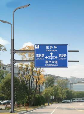 城市智慧路灯系统一体厂化智监慧交通示可定制指牌控用灯杆可家定