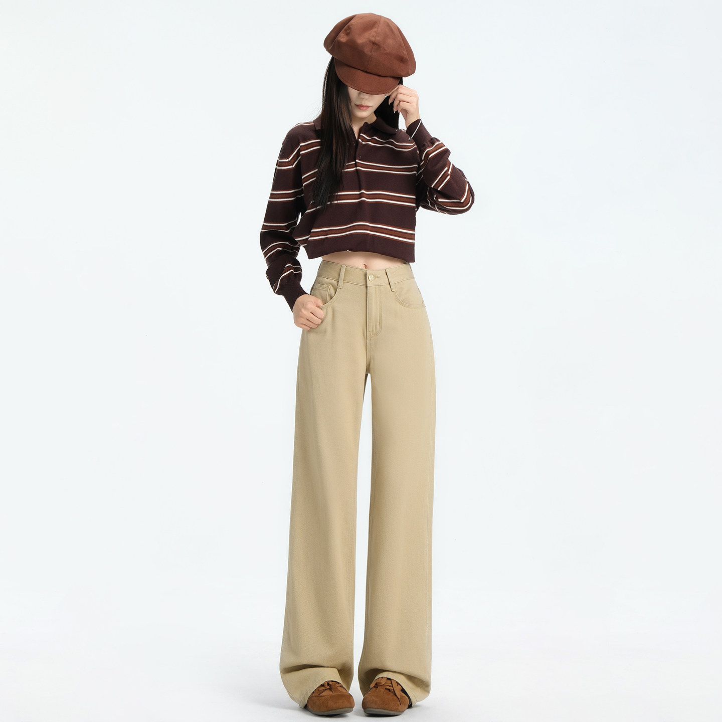 秋季新款韩版潮流高腰百搭牛仔裤