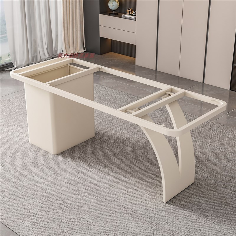 大理石茶台底座不锈钢岩板茶桌支架奢石泡茶桌脚办公桌金属支撑腿