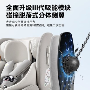 gemcle工匠伯伯儿童安全座椅汽车用婴儿宝宝车载360旋转通用isize