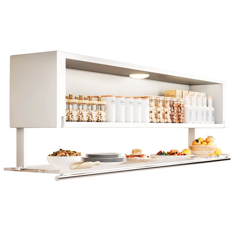 免打孔厨房调料置物架子壁挂式吊柜下方调味品盒墙壁收纳橱柜拉篮