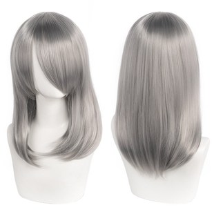 万用cos假发黑色橘棕色毛40cm玉米须中长发假毛角色扮演头套毛坯