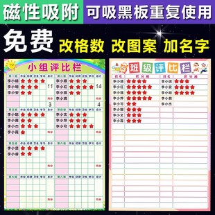 班级小组评比栏磁幼儿园学学校光荣榜教室学生竞赛积分表墙