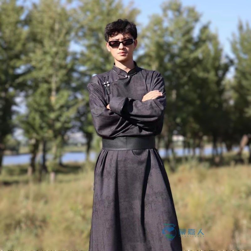 蒙古袍子男款日常生活装高端蒙古A服族服装男成人蒙古民族服装男