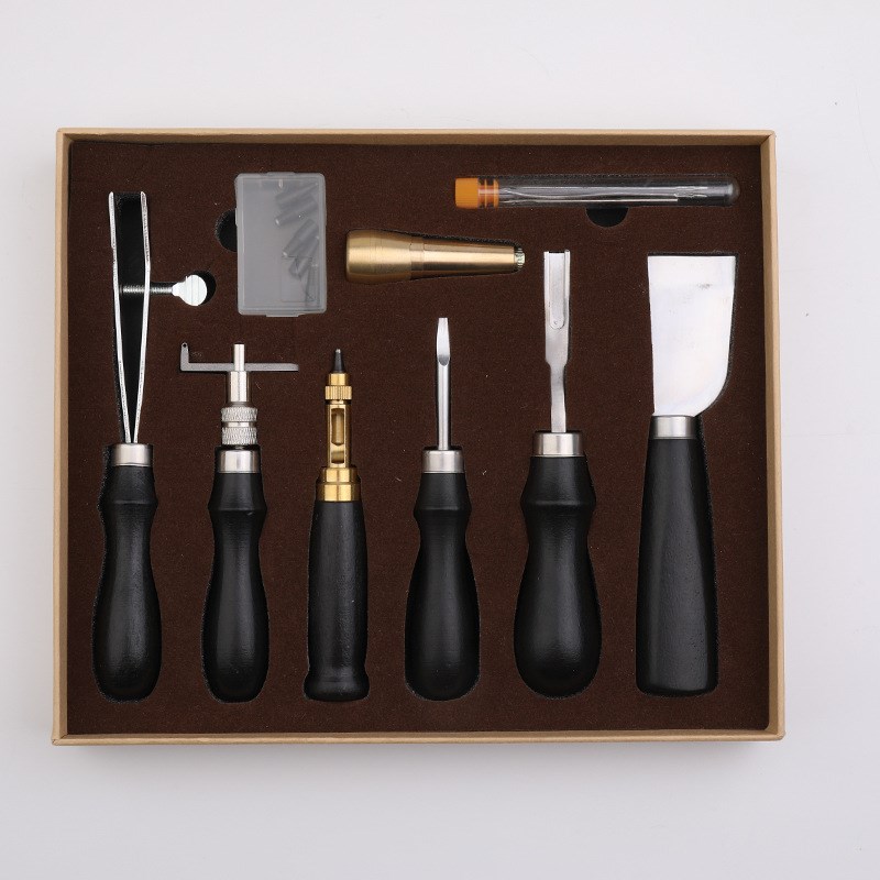 盒装皮革工具套装 皮革工艺皮具套餐 手缝手工皮S革皮具diy套装