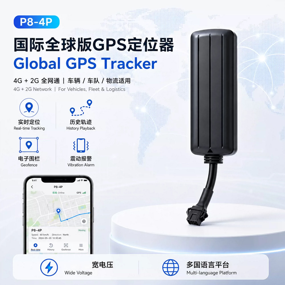 国际版GPS定位追踪器多9-90V电压