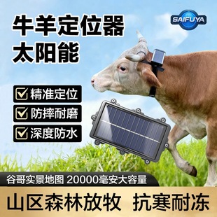 牛羊定位器山区放牧专用北斗项圈太阳能GPS动物防水追踪器2万毫安