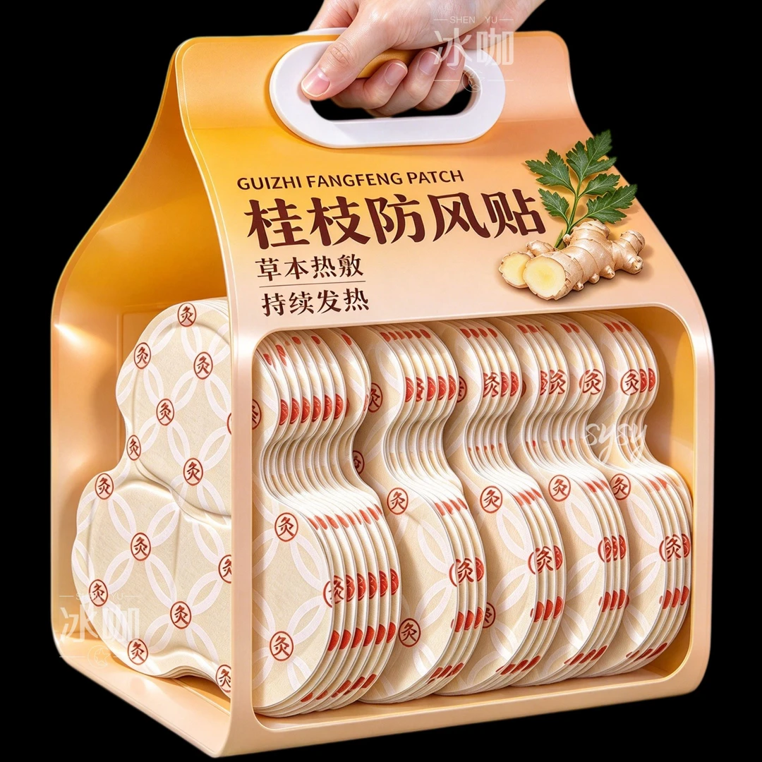 桂枝防风贴正品肩颈蒸汽热敷贴颈椎脖子颈部艾灸草本暖身贴自发热