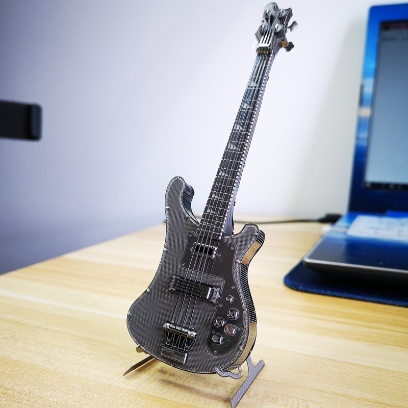 金属手工diy立体3D拼装模型益智拼图创意礼品摆件 贝斯吉他