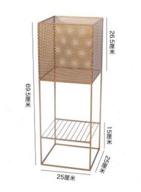 新品空之间生北欧铁艺花架室内玄关客厅阳台绿萝金属W花盆落地式