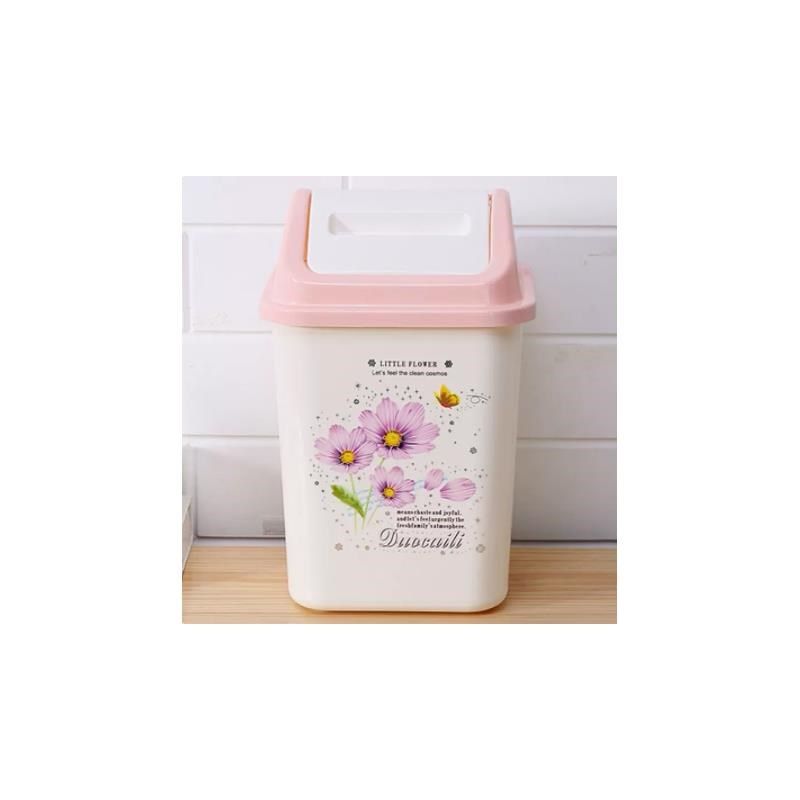 卧室垃圾桶翻盖小型塑料生活精致废纸篓儿童房间卫生间有盖子摇盖