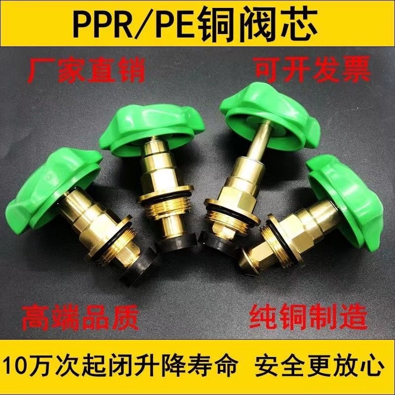 PPR升降式pe截l止阀阀芯水管阀门芯水阀开关自来水4分20管件25配