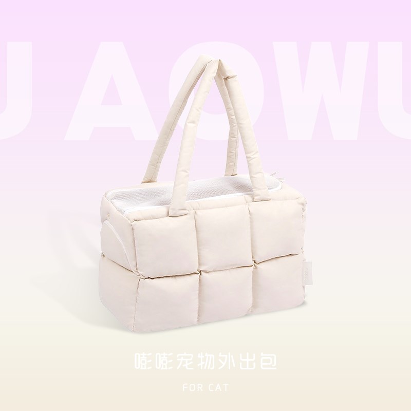 AOWU丨zeze嘭嘭猫包外出便携包背猫袋单肩外出狗包猫书包猫咪背包