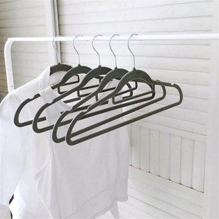 日系好物 植绒衣架家用防滑绒面衣柜衣挂塑料衣撑学生旅行衣架E30