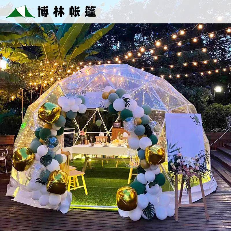 户外透明球形帐篷网红3米x3米帐篷民宿文旅酒店帐篷餐饮帐篷酒店